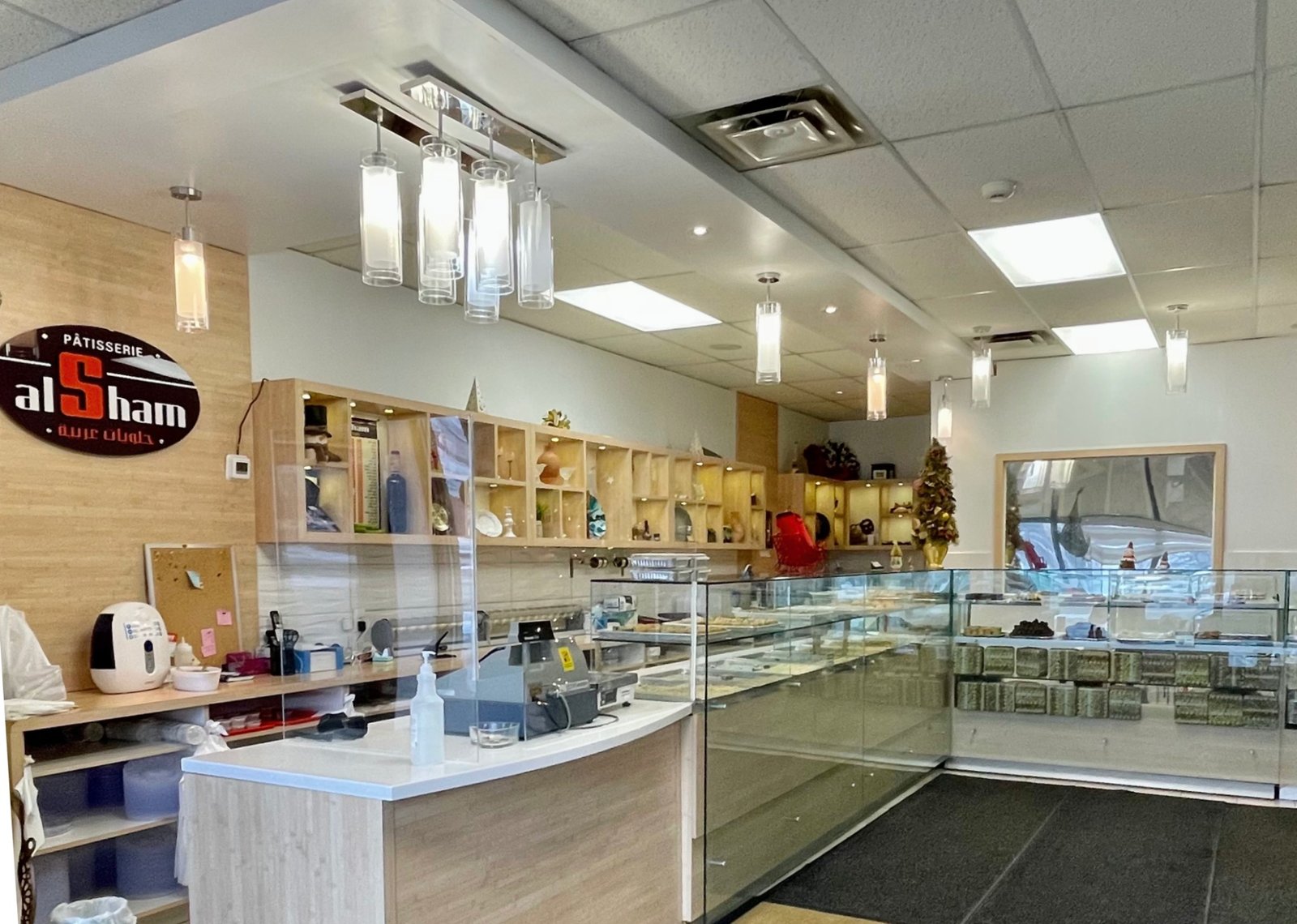 Inside Pâtisserie Alsham bakery in Laval